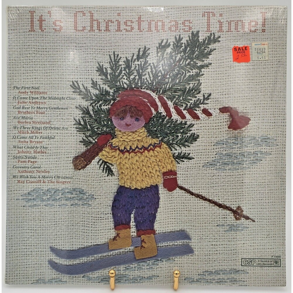 SEALED CBS Records 1979 Itโs Christmas Time Holiday Cross Stitch Pattern P 14990